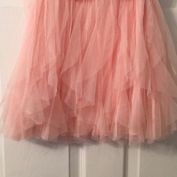 Girls peach, coral, and white flowy dress - Picture 4 of 5